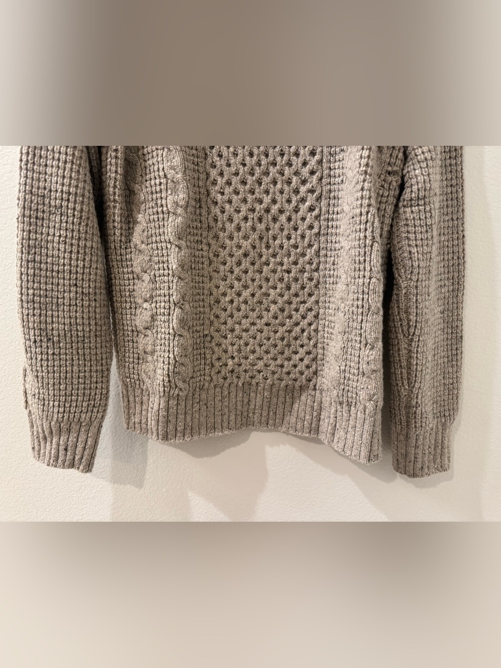 Madewell Cableknit Sweater - Tan barley - Size M - Picture 7 of 8